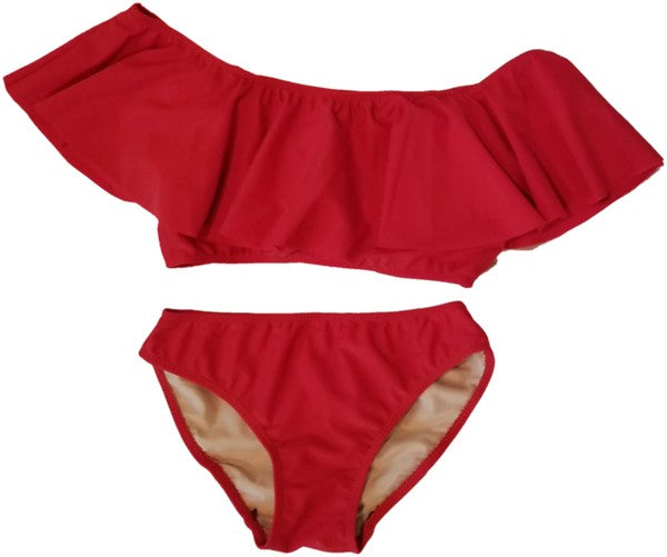 Kids 2 piece red bikini