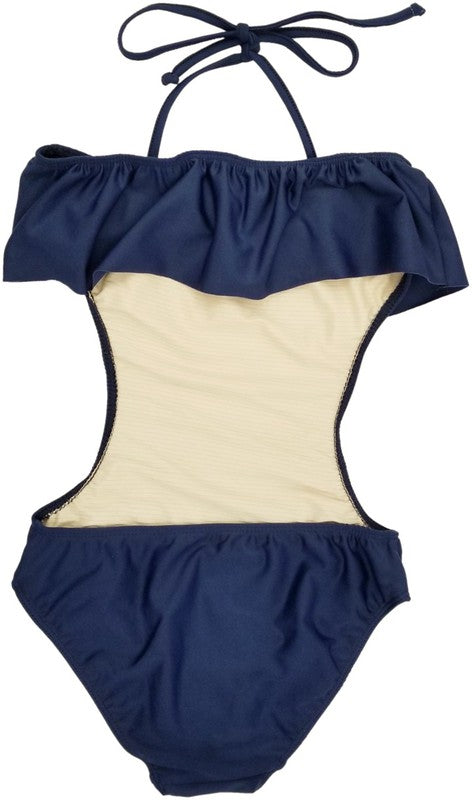 GIRL'S ONE PIECE RUFFLE BATHING SUIT