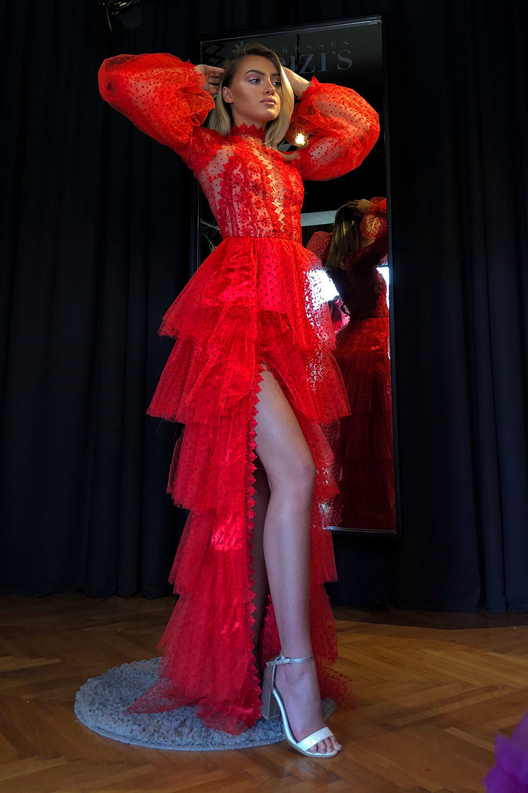 Sexy Show Stopper Mesh Long-sleeved Dress
