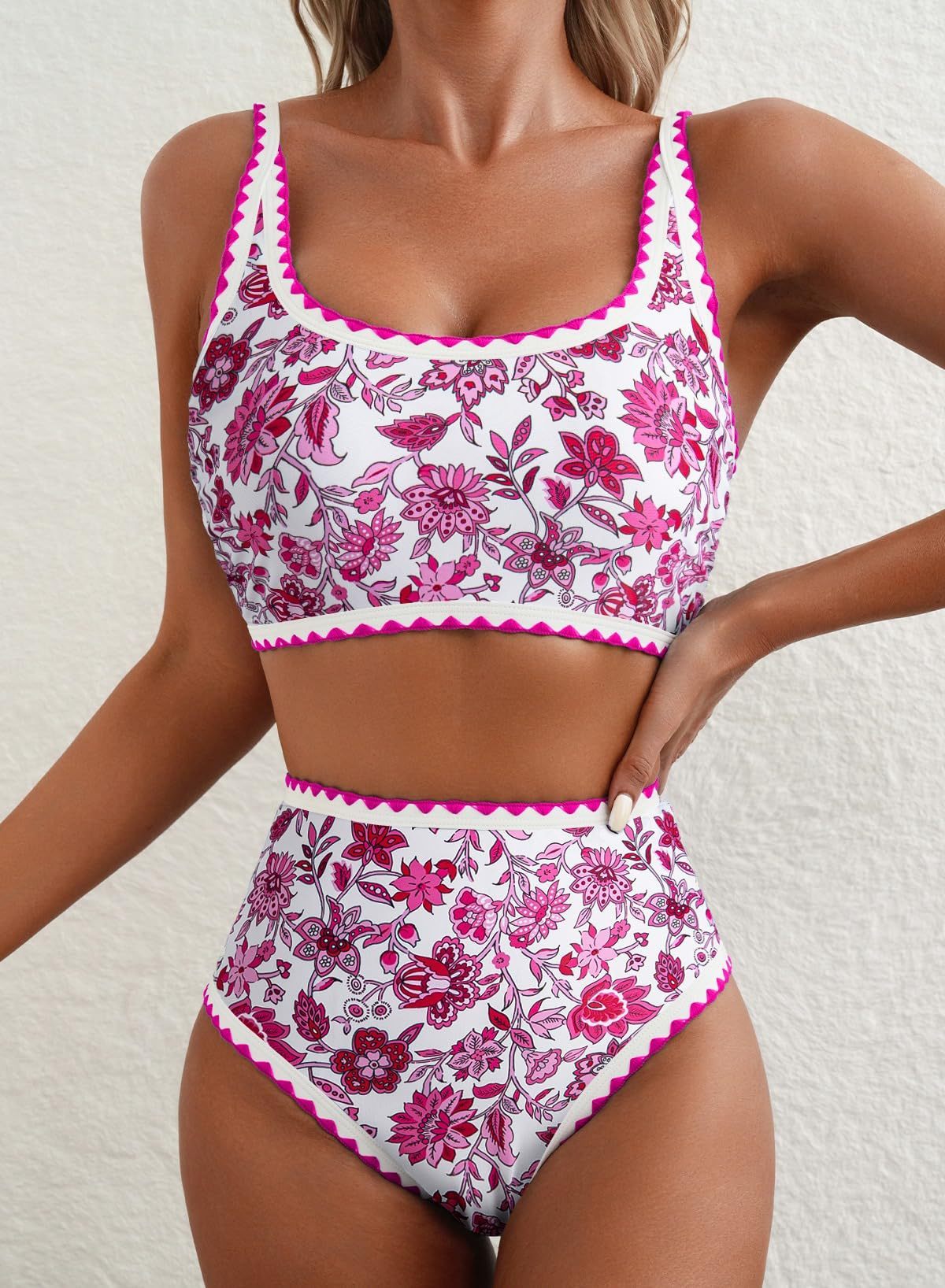 Fashion Paisley Pattern Floral Edge Sexy Bikini Swimsuit