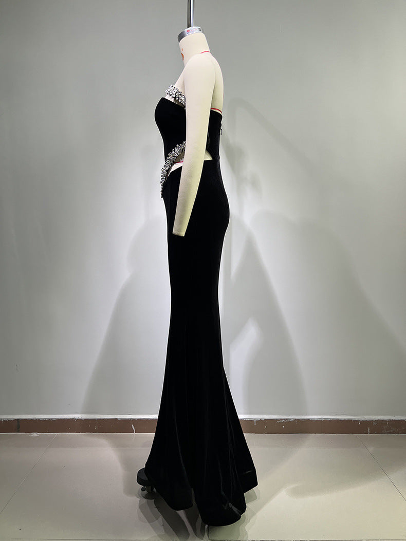 Diamond Band One Shoulder Irregular Dress