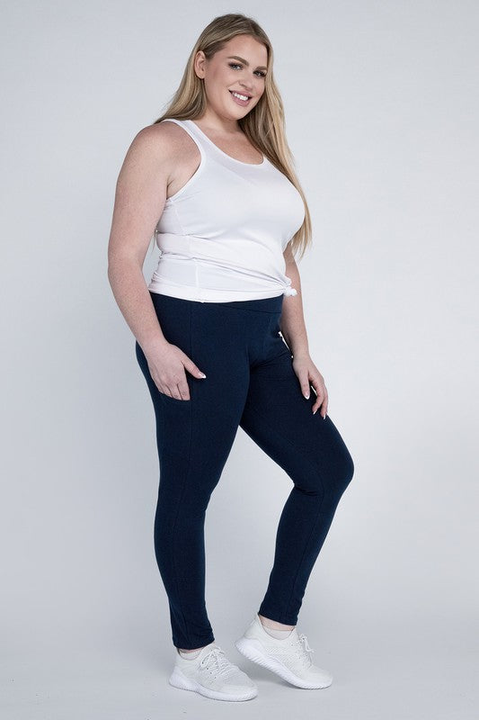 Plus Size Everyday Leggings with Pockets