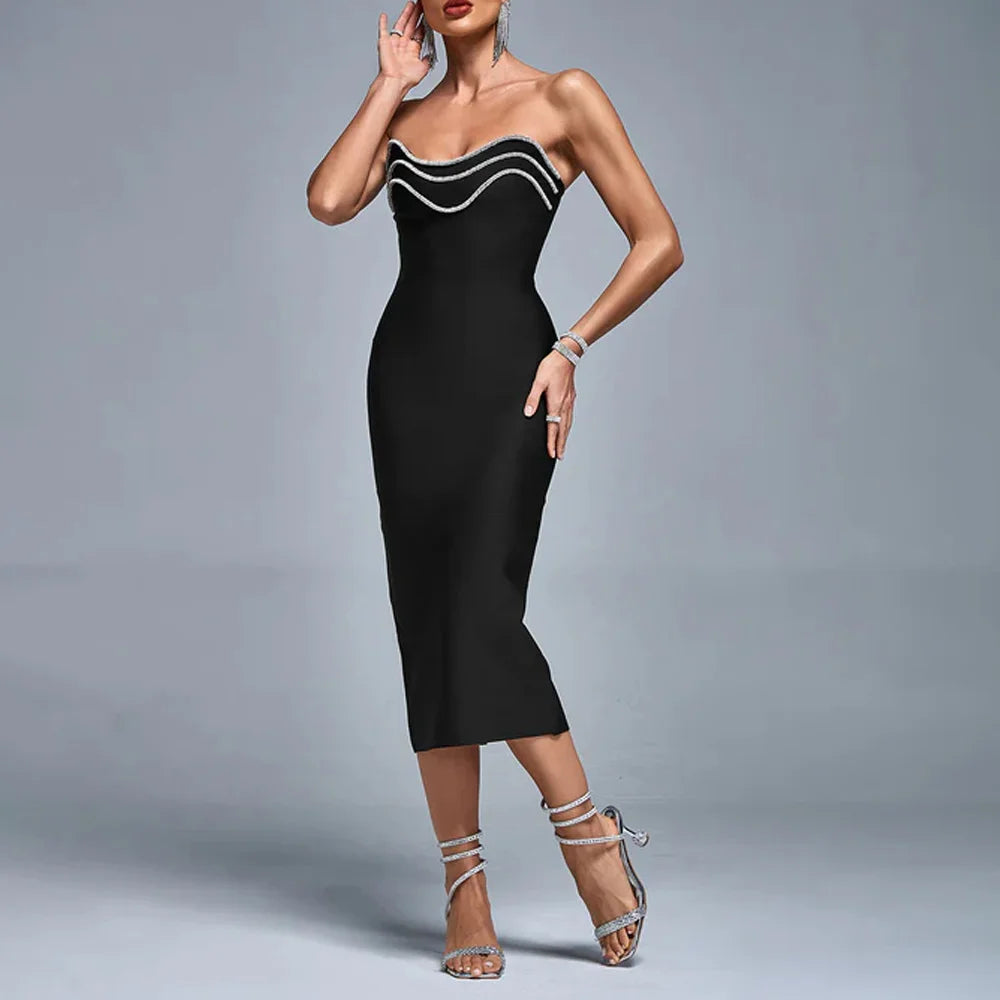 Customize Strapless Bodycon Sexy Dress A-Line Evening Dresses Formal Modern Backless Dress High Quality Prom Party Gown for Wome