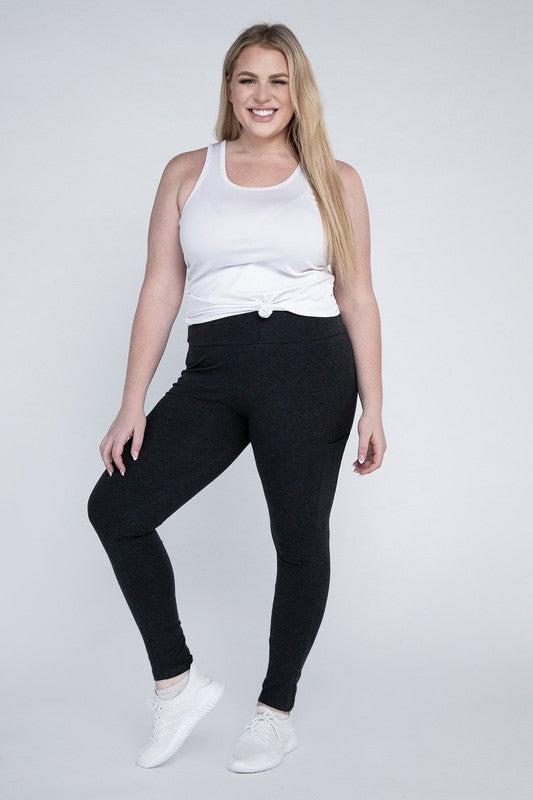 Plus Size Everyday Leggings with Pockets