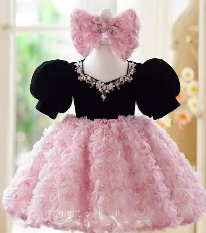 Girls French Sweet Umbrella Princess Dress Girls