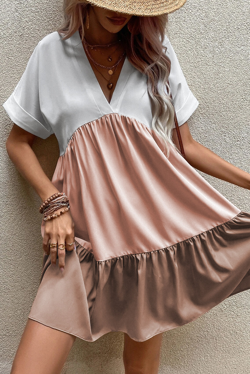 French Beige Dress