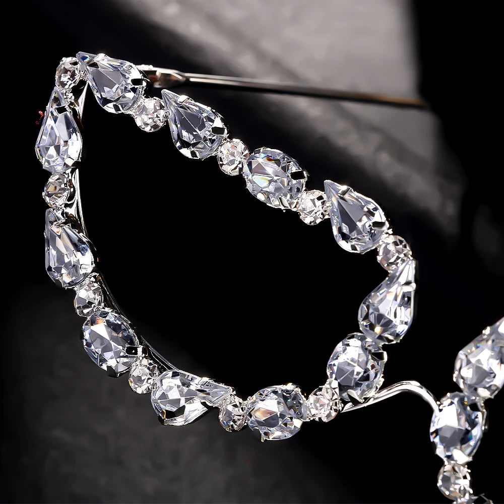 Ins Fashion Rhinestone Geometric Sunglasses Frame Eye Decoration Women Trend Simple Crystal Eyeglass Glasses Face Jewelry