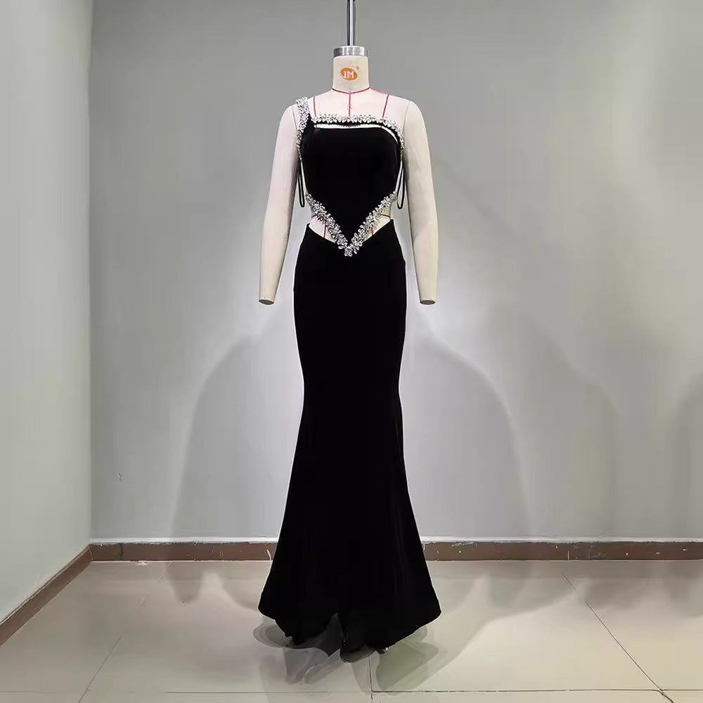 Diamond Band One Shoulder Irregular Dress
