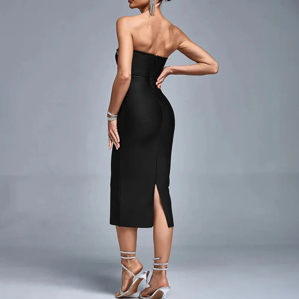 Customize Strapless Bodycon Sexy Dress A-Line Evening Dresses Formal Modern Backless Dress High Quality Prom Party Gown for Wome