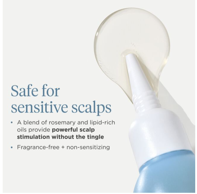 Briogeo Scalp Revival Rosemary Pre-Wash Oil safe for sensitive scalps without the tingle affect fragrance free