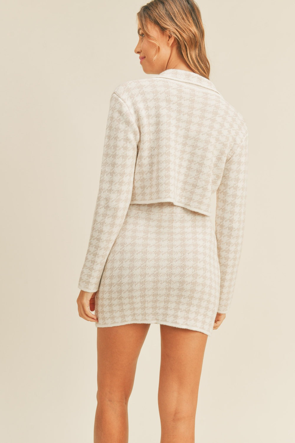 Knit Cardigan and Mini Skirt Set