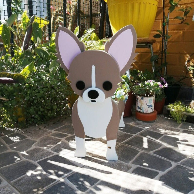 Garden Art Decorations Dog Planter Cat Flower Pot