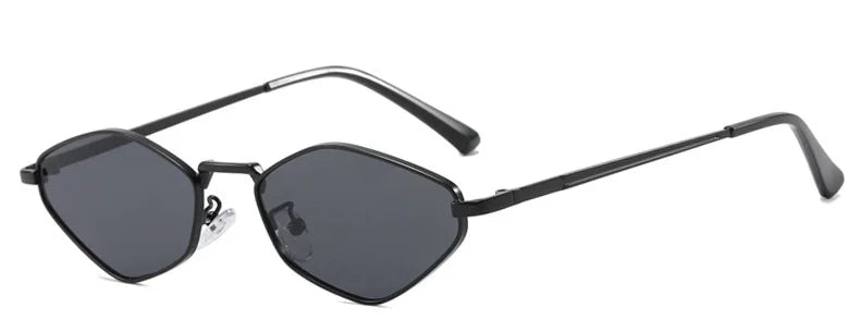 Trendy Polygonal Small Sunglasses Women Vintage Metal Frame Sunglasses Woman 2025 Glasses Ladies Shades Trends Summer Unique