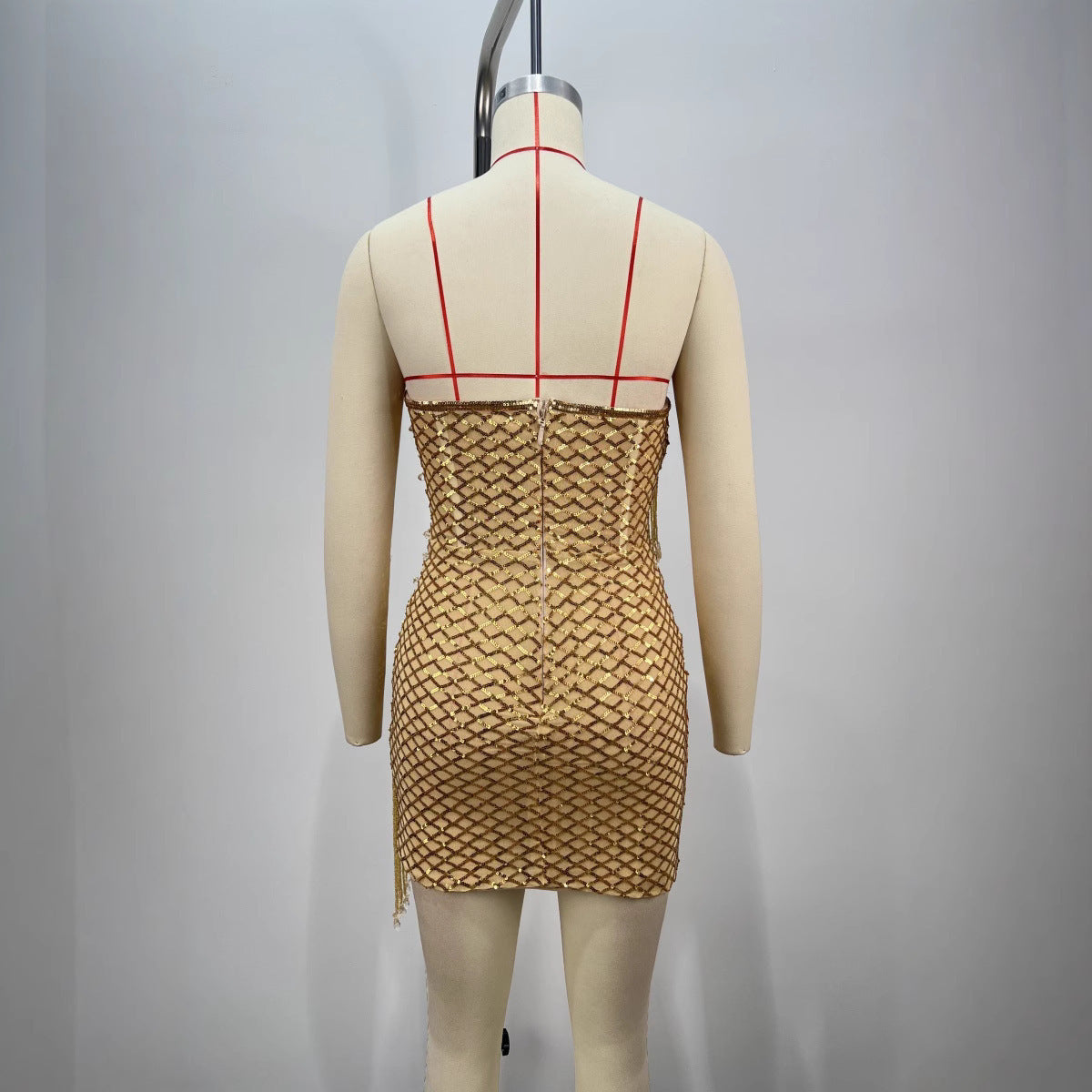 Women's Fashion Personality Tassel Sequins Dress