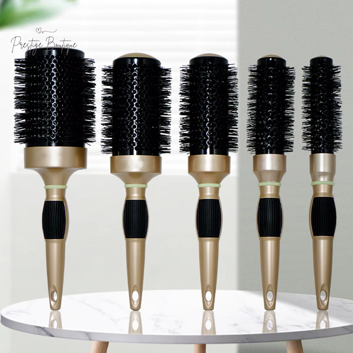 Hair Styling Hair Brush Nylon Comb Thermal Aluminum Tube round Barrel Hair Comb Professional Salon Hair Brush Hair Rollers Tools