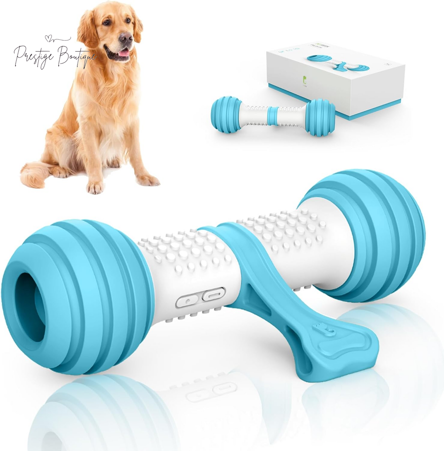 PETGEEK Automatic Dog Bone Toy, Smart Interactive Pet Toys for Boredoms, Electronic Dog Self Entertainment Toy, Safe & Durable Material