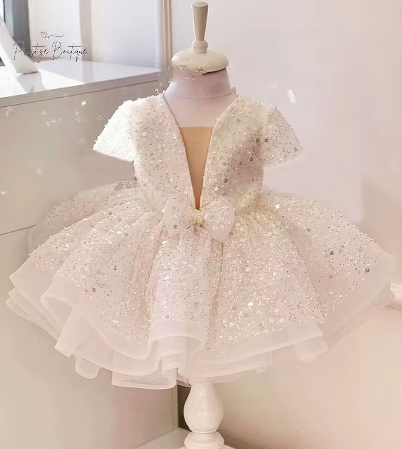 Princess Girls Sequined Ball Gown Party Tutu Dresses Baby Kids Flower Girl Wedding Birthday Party Vestidos Children Clothing