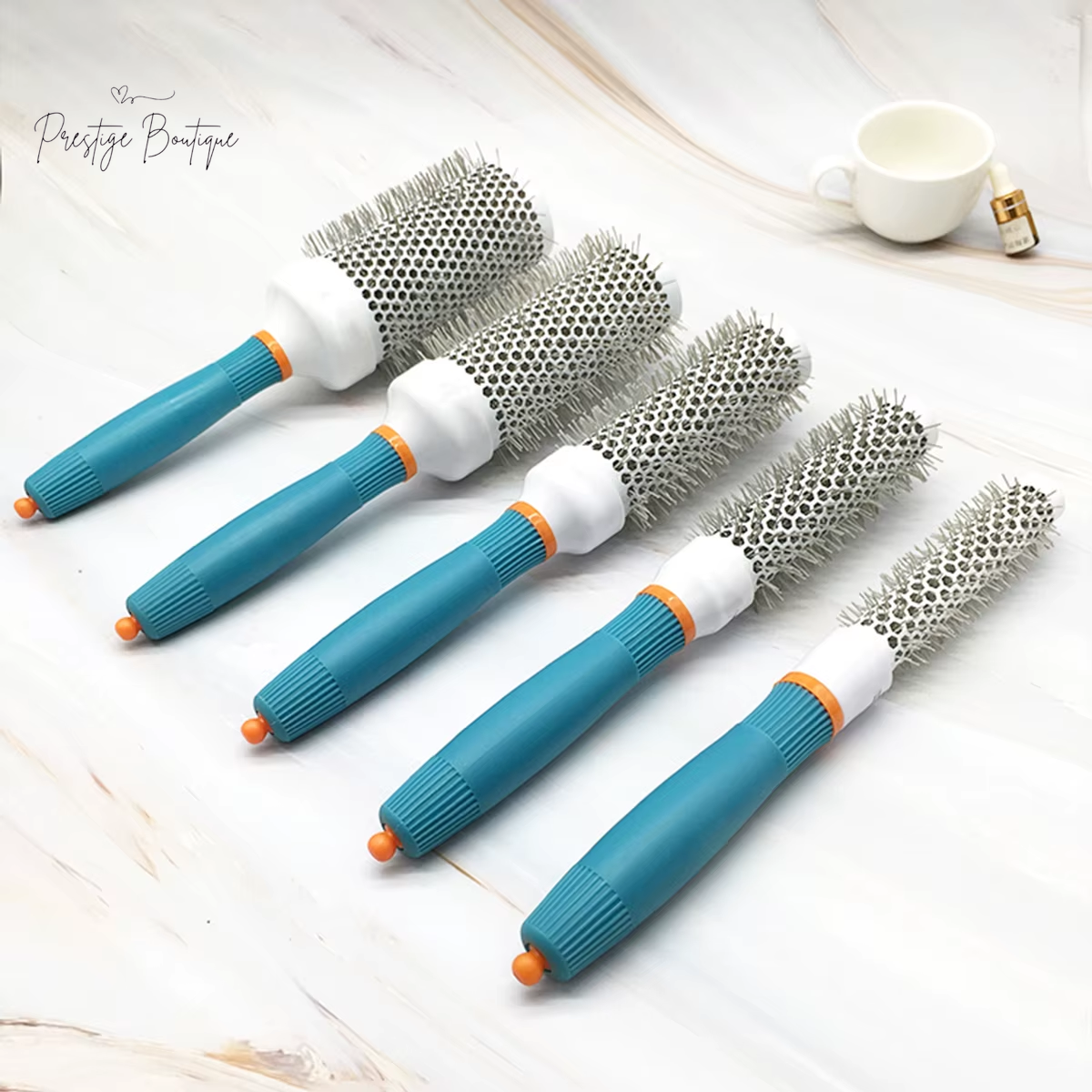 Hair Styling Hair Brush Nylon Comb Thermal Aluminum Tube round Barrel Hair Comb Professional Salon Hair Brush Hair Rollers Tools