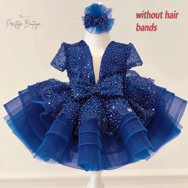 Princess Girls Sequined Ball Gown Party Tutu Dresses Baby Kids Flower Girl Wedding Birthday Party Vestidos Children Clothing