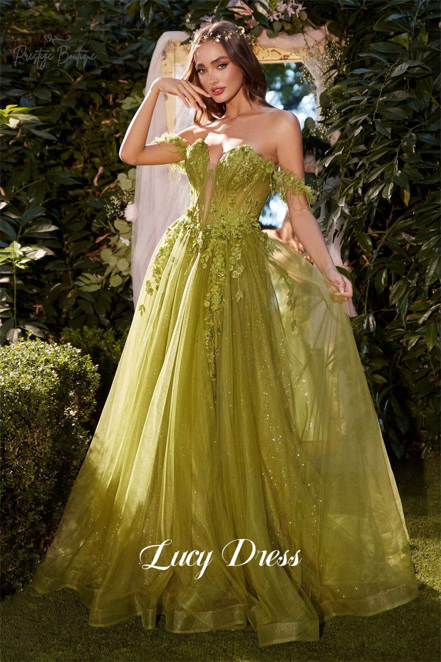 Mesh Applique Grace Line a Evening Dress Wedding Party Prom Dresses Elegant Woman Sharon Happy Graduation Womens Gown Customize