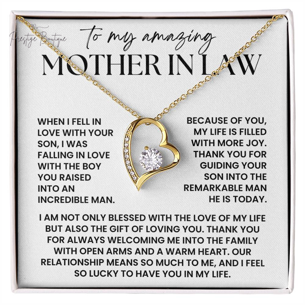 Mother in Law Necklace Gift - Christmas Gift for Mother in Law from Daughter in Law