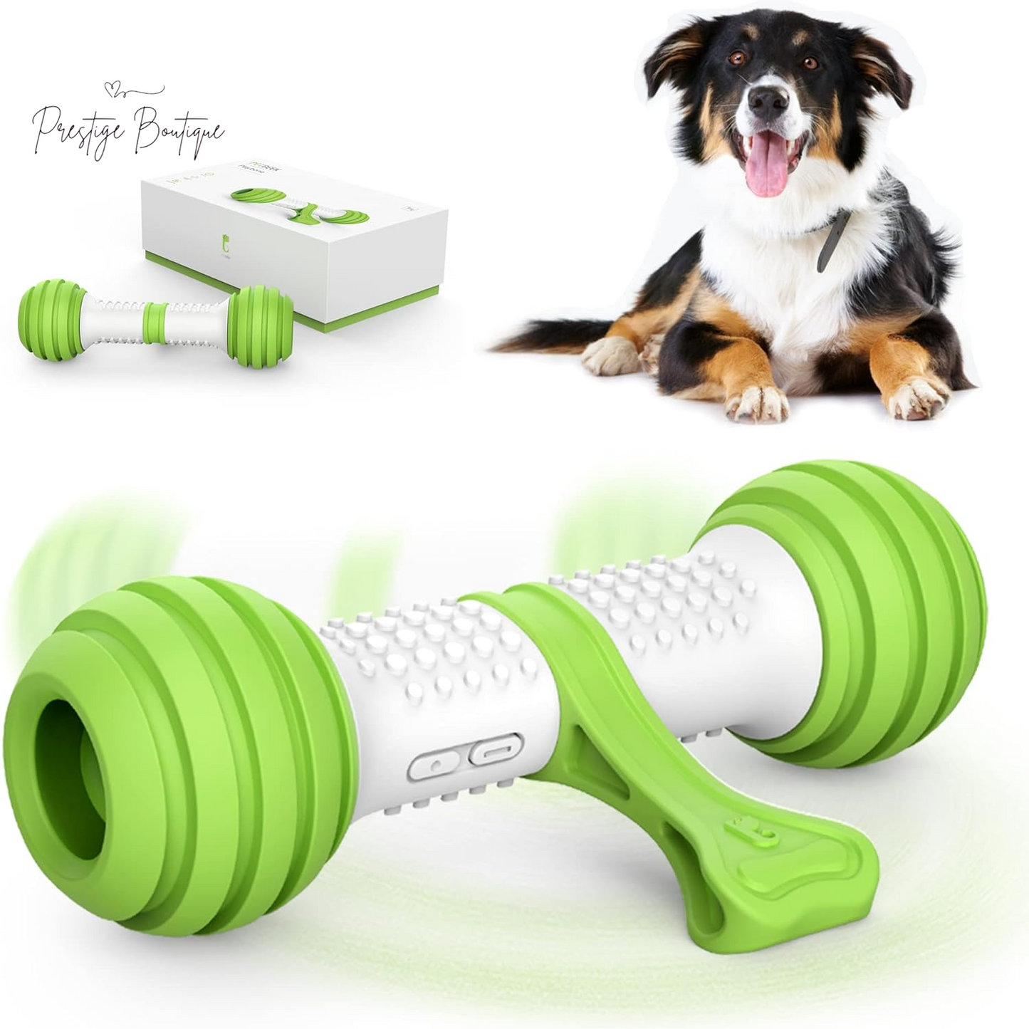 PETGEEK Automatic Dog Bone Toy, Smart Interactive Pet Toys for Boredoms, Electronic Dog Self Entertainment Toy, Safe & Durable Material