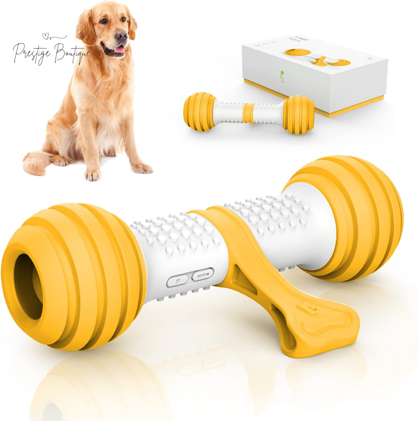 PETGEEK Automatic Dog Bone Toy, Smart Interactive Pet Toys for Boredoms, Electronic Dog Self Entertainment Toy, Safe & Durable Material