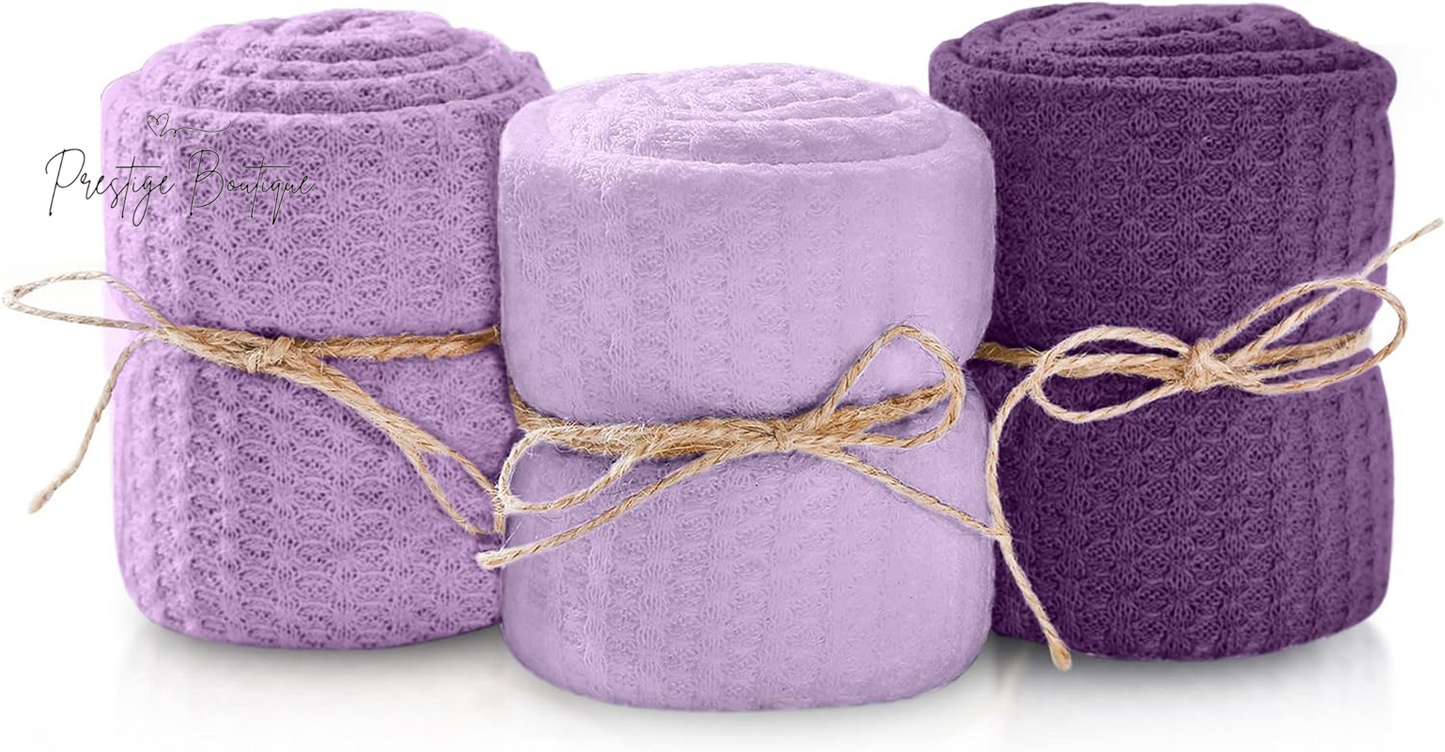 First Landings Newborn Photography Wraps, 3-Pack - 16" X 64" Soft Knit Baby Wrap Receiving Blankets - Newborn Photography Props Baby Blankets - Gender Neutral Baby Essentials (Pink)