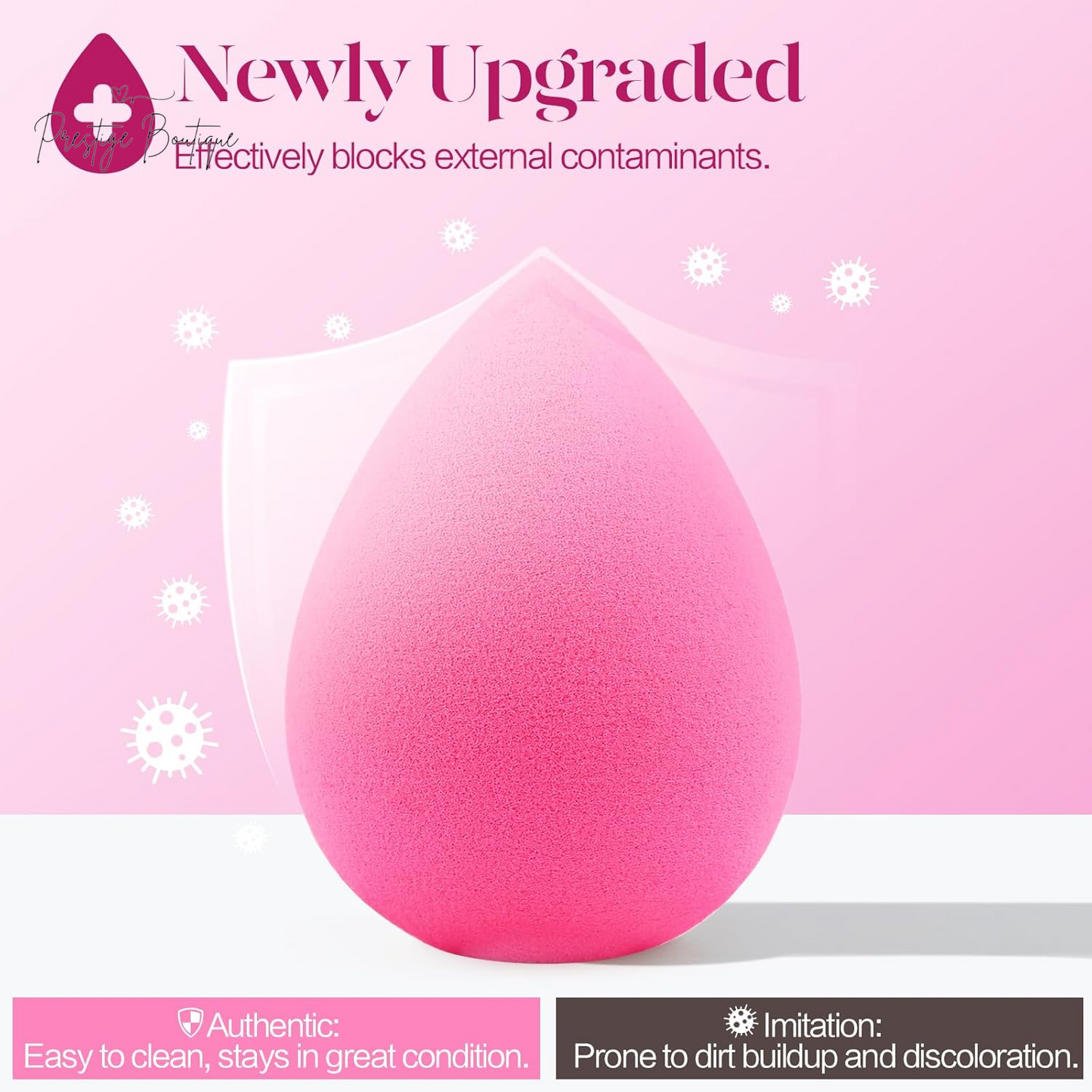 BEAKEY Super Soft Makeup Sponge Set of 6, Makeup Sponges for Foundation, Liquid, Cream and Powder, Pink Beauty Sponge for Blending, 0 Latex Blender