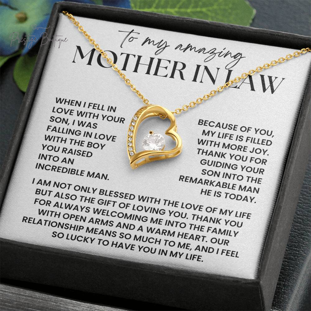 Mother in Law Necklace Gift - Christmas Gift for Mother in Law from Daughter in Law