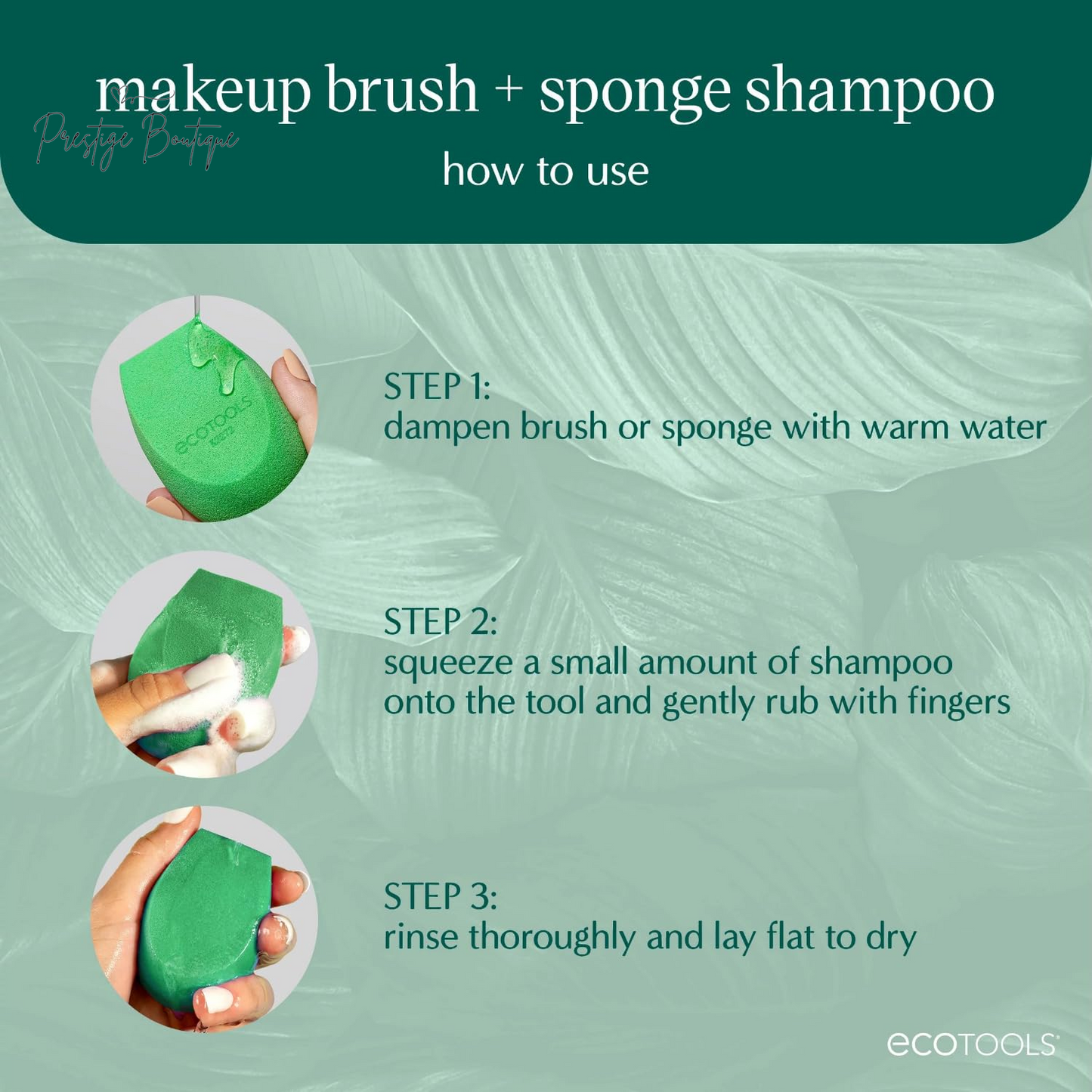 Ecotools Cleanser Shampoo for Makeup Brush/Sponge/Puffs, Remove Makeup & Impurities, Fragrance-Free, No Harsh Chemicals, Vegan & Cruelty-Free, 6 Fl.Oz./177 Ml, 1 Count