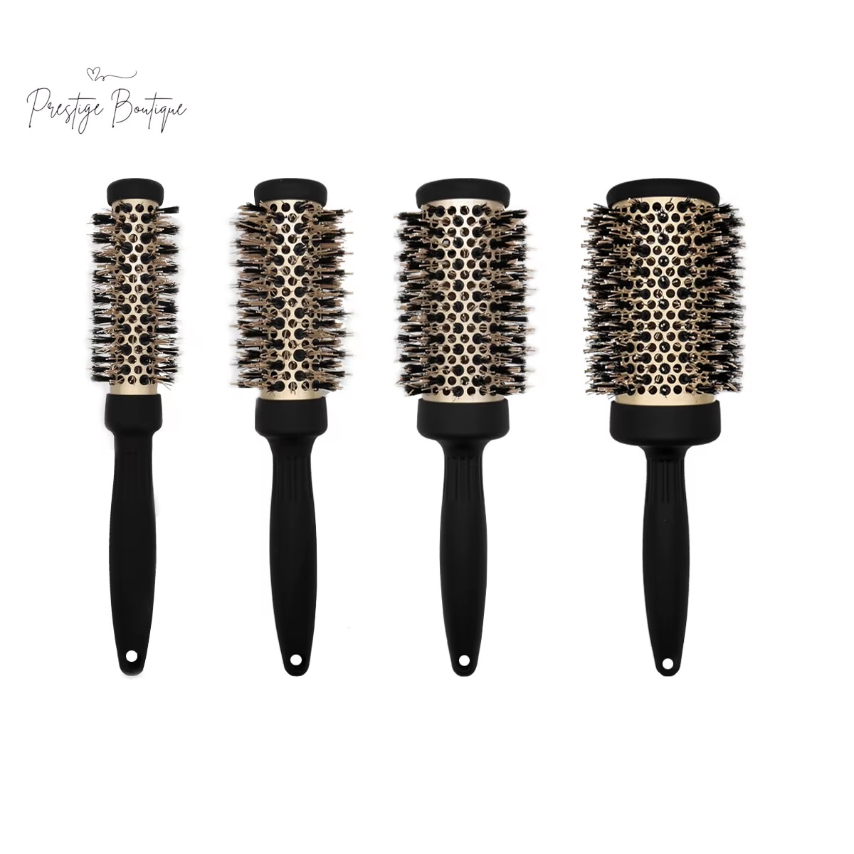 Hair Styling Hair Brush Nylon Comb Thermal Aluminum Tube round Barrel Hair Comb Professional Salon Hair Brush Hair Rollers Tools