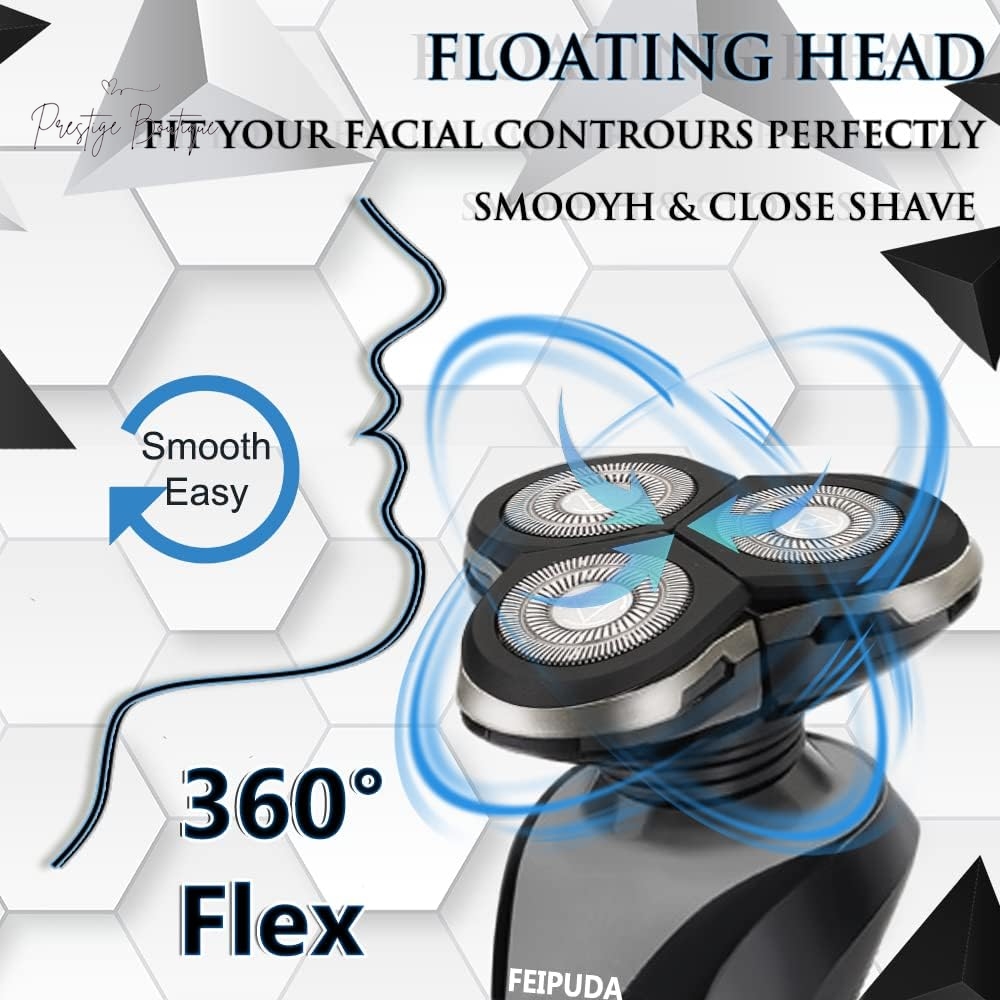 Electric Razor for Men Shavers Waterproof Cordless Razors Electric for Men with Nose Trimmer Sideburns Trimmer FEIPUDA