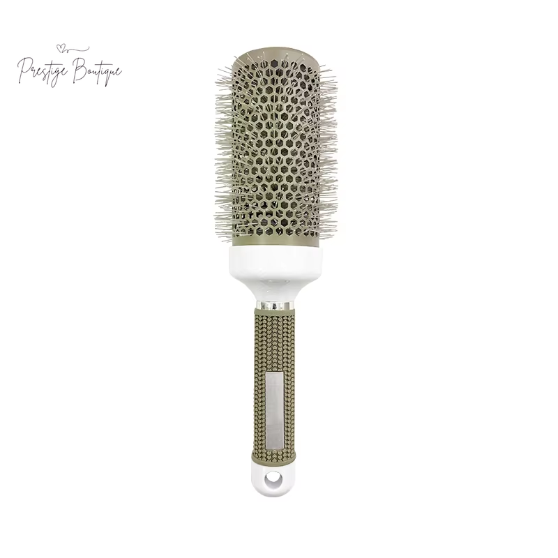 Hair Styling Hair Brush Nylon Comb Thermal Aluminum Tube round Barrel Hair Comb Professional Salon Hair Brush Hair Rollers Tools