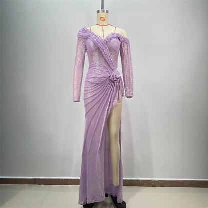 Women's Fashion Slim Fit Long Slit Dress