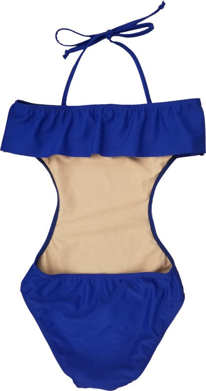 GIRL'S ONE PIECE RUFFLE BATHING SUIT