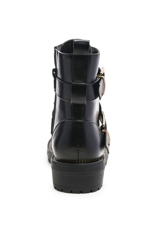 BILLY ATTA GIRL METAL CHAIN DETAIL BIKER BOOT