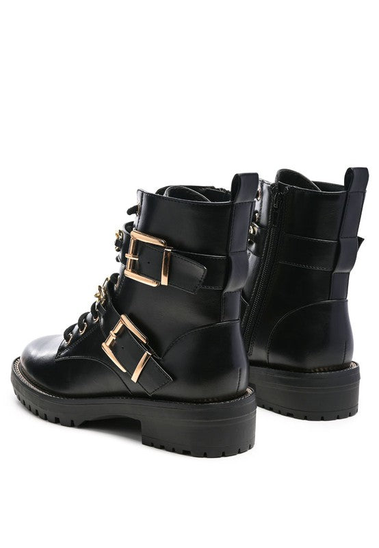 BILLY ATTA GIRL METAL CHAIN DETAIL BIKER BOOT