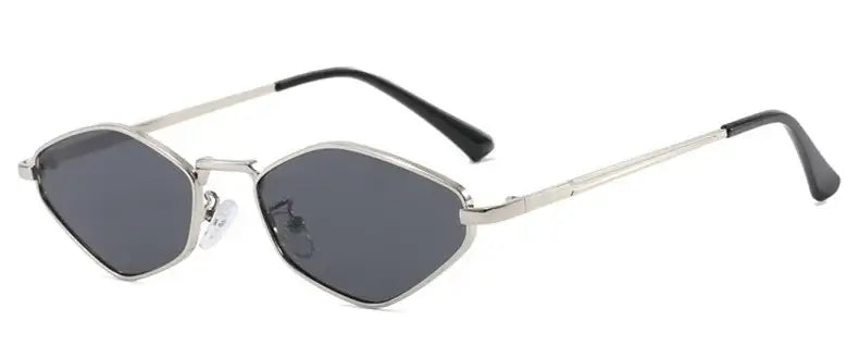 Trendy Polygonal Small Sunglasses Women Vintage Metal Frame Sunglasses Woman 2025 Glasses Ladies Shades Trends Summer Unique
