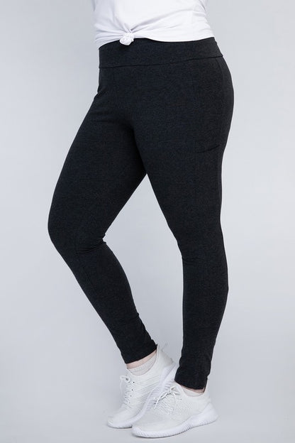 Plus Size Everyday Leggings with Pockets