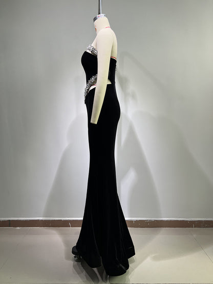 Diamond Band One Shoulder Irregular Dress