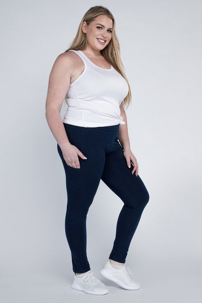 Plus Size Everyday Leggings with Pockets