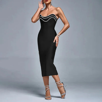 Customize Strapless Bodycon Sexy Dress A-Line Evening Dresses Formal Modern Backless Dress High Quality Prom Party Gown for Wome