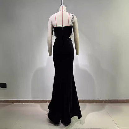 Diamond Band One Shoulder Irregular Dress
