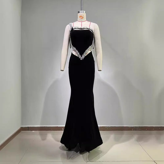 Diamond Band One Shoulder Irregular Dress
