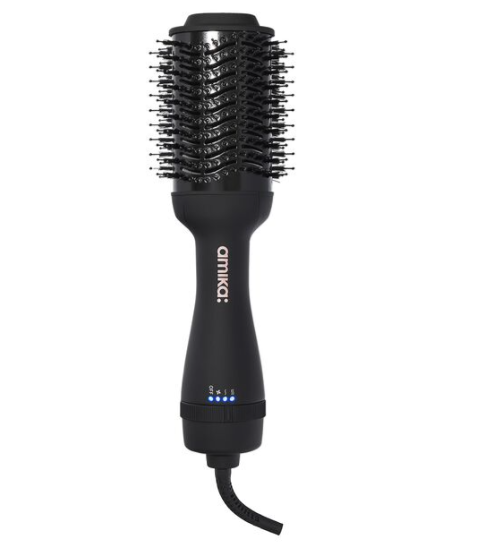 3 adjustable heat/speed settings, 115° f / 190° f / 230° f, create volume and smoothness on every hair type.
Tourmaline coated barrel generates negative ions and infrared heat to smooth hair and minimize frizz.
Oval barrel is designed to deliver extra root lift and increase overall volume.
Long nylon ball tip bristles detangle and smooth.
Short bristles increase bounce, shine and polish.
Ultra-lightweight design, weighing just .85 lb / 380 g.
9 ft / 3 m cord with 360° swivel — allows easy handling.
Works on