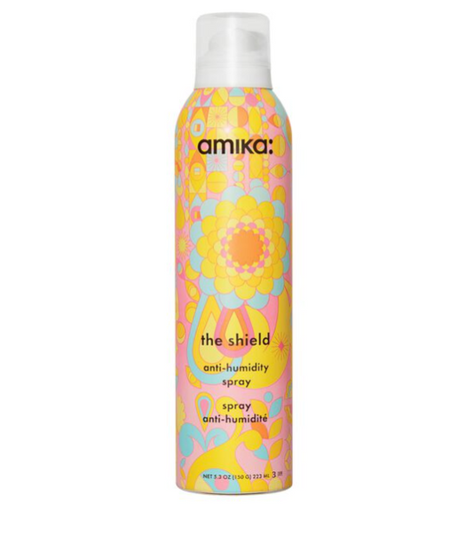 A lightweight, invisible heat protecting and style extending spray that is clinically proven to protect hair against frizz + humidity for 24+ hours. All hair is welcome! Made especially for those who want to protect locks against heat, frizz + humidity.

Muggy weather, we're ready for you. This spray shields hair from frizz, humidity + 450° F heat.