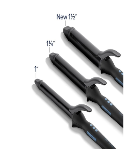 The extended length barrel quickly creates loose, modern curls and waves and makes it easier to style long hair, or style the back sections on shorter styles.