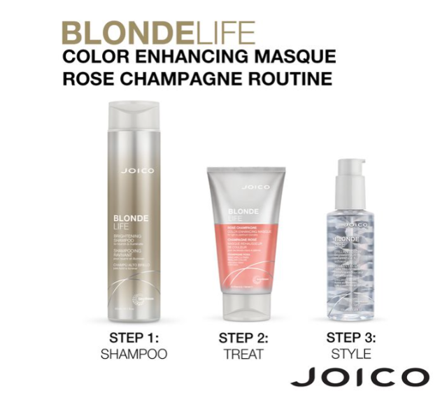 Blonde Life Enhancing Masques deliver hydration to highlighted strands, while restoring and maintaining fresh-from-the-salon blonde tones. rose gold rose champagne hair color 