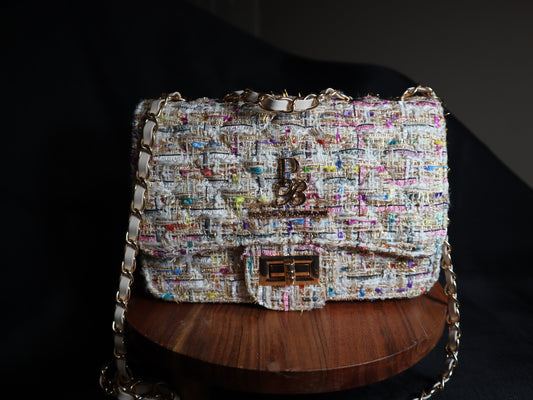 Candy Chaos woolen womens crossbody hand bag purse